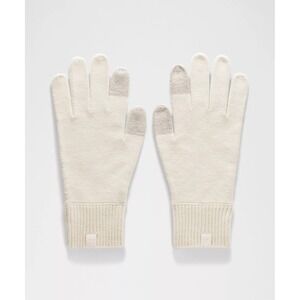 Lululemon-Warm Revelation Gloves-Heathered Light Ivory